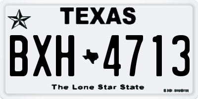 TX license plate BXH4713