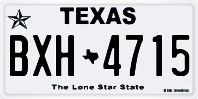 TX license plate BXH4715