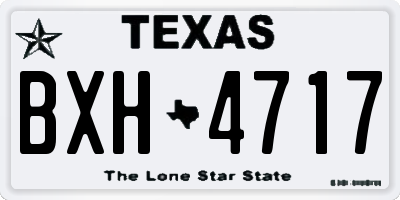 TX license plate BXH4717