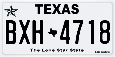 TX license plate BXH4718