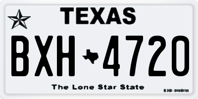 TX license plate BXH4720