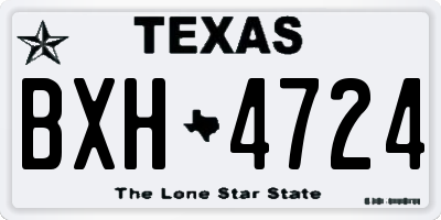 TX license plate BXH4724