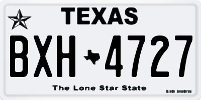 TX license plate BXH4727