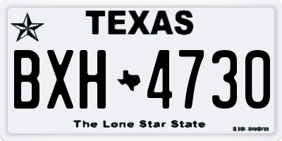 TX license plate BXH4730