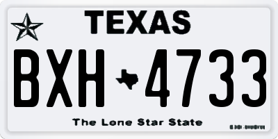 TX license plate BXH4733
