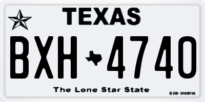 TX license plate BXH4740