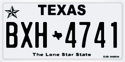 TX license plate BXH4741