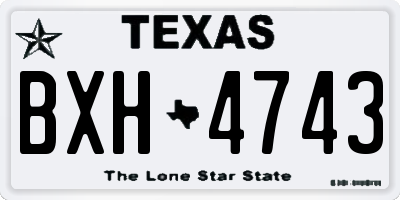 TX license plate BXH4743
