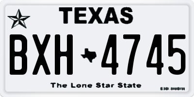 TX license plate BXH4745