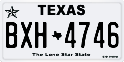 TX license plate BXH4746