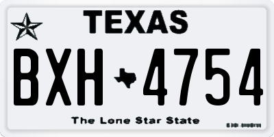 TX license plate BXH4754