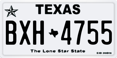 TX license plate BXH4755