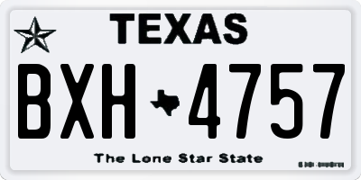 TX license plate BXH4757