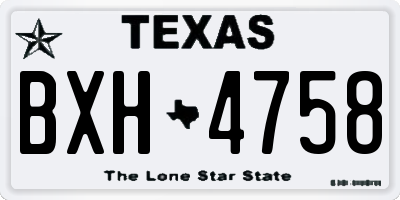TX license plate BXH4758