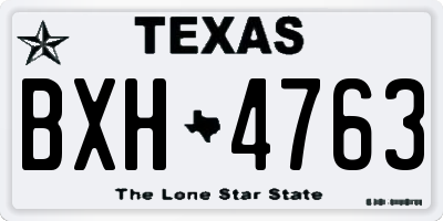TX license plate BXH4763
