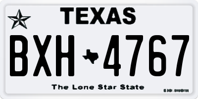 TX license plate BXH4767