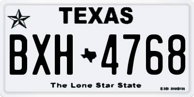 TX license plate BXH4768