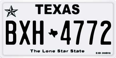 TX license plate BXH4772