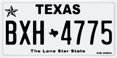 TX license plate BXH4775