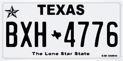 TX license plate BXH4776