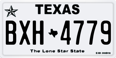TX license plate BXH4779