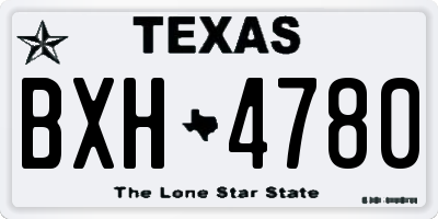 TX license plate BXH4780