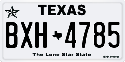 TX license plate BXH4785