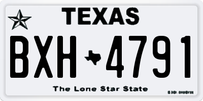 TX license plate BXH4791