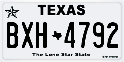 TX license plate BXH4792