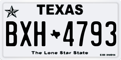 TX license plate BXH4793