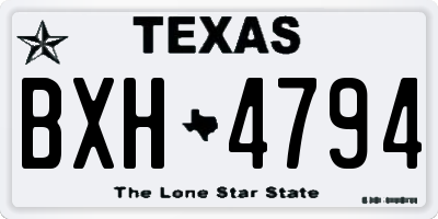 TX license plate BXH4794