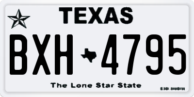 TX license plate BXH4795