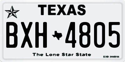 TX license plate BXH4805