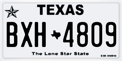TX license plate BXH4809