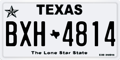 TX license plate BXH4814