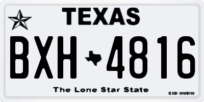 TX license plate BXH4816