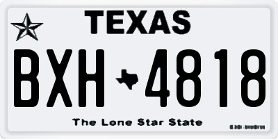 TX license plate BXH4818