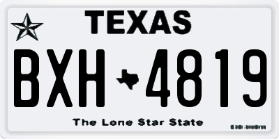 TX license plate BXH4819