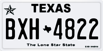 TX license plate BXH4822