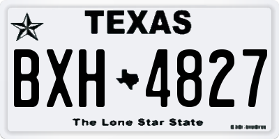 TX license plate BXH4827