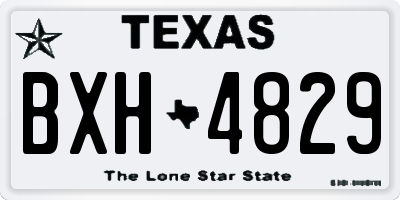 TX license plate BXH4829