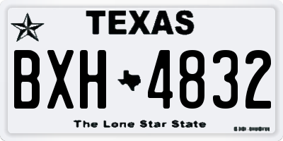 TX license plate BXH4832