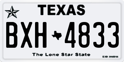 TX license plate BXH4833