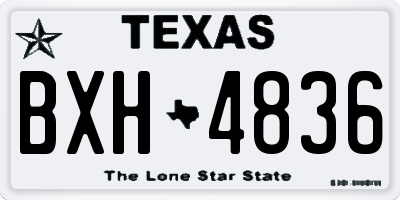 TX license plate BXH4836
