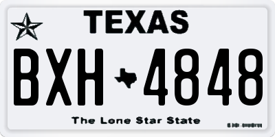TX license plate BXH4848