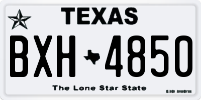 TX license plate BXH4850