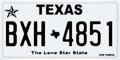 TX license plate BXH4851