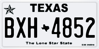 TX license plate BXH4852