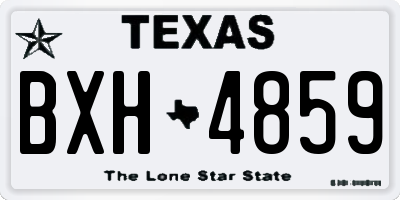 TX license plate BXH4859