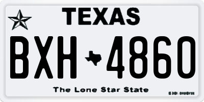 TX license plate BXH4860